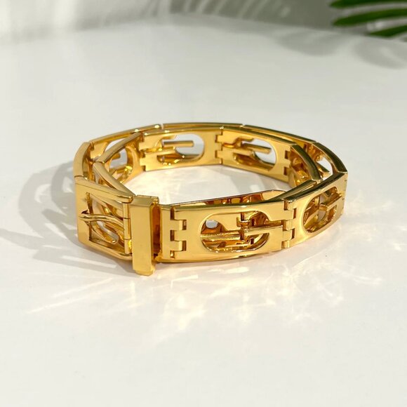 Gucci Vintage Gold G Link Belt - Picture 3 of 7